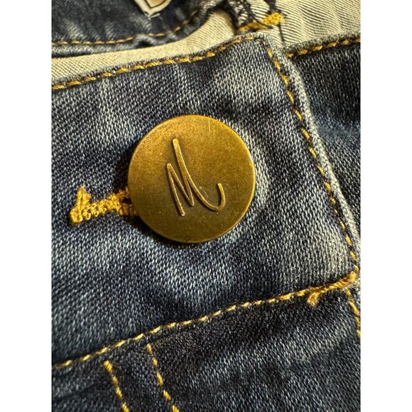 MODAMIX Jeans Women's sz24 Skinny Cropped Med-Dark Wash Stretch Zipper Ankles - Picture 6 of 15